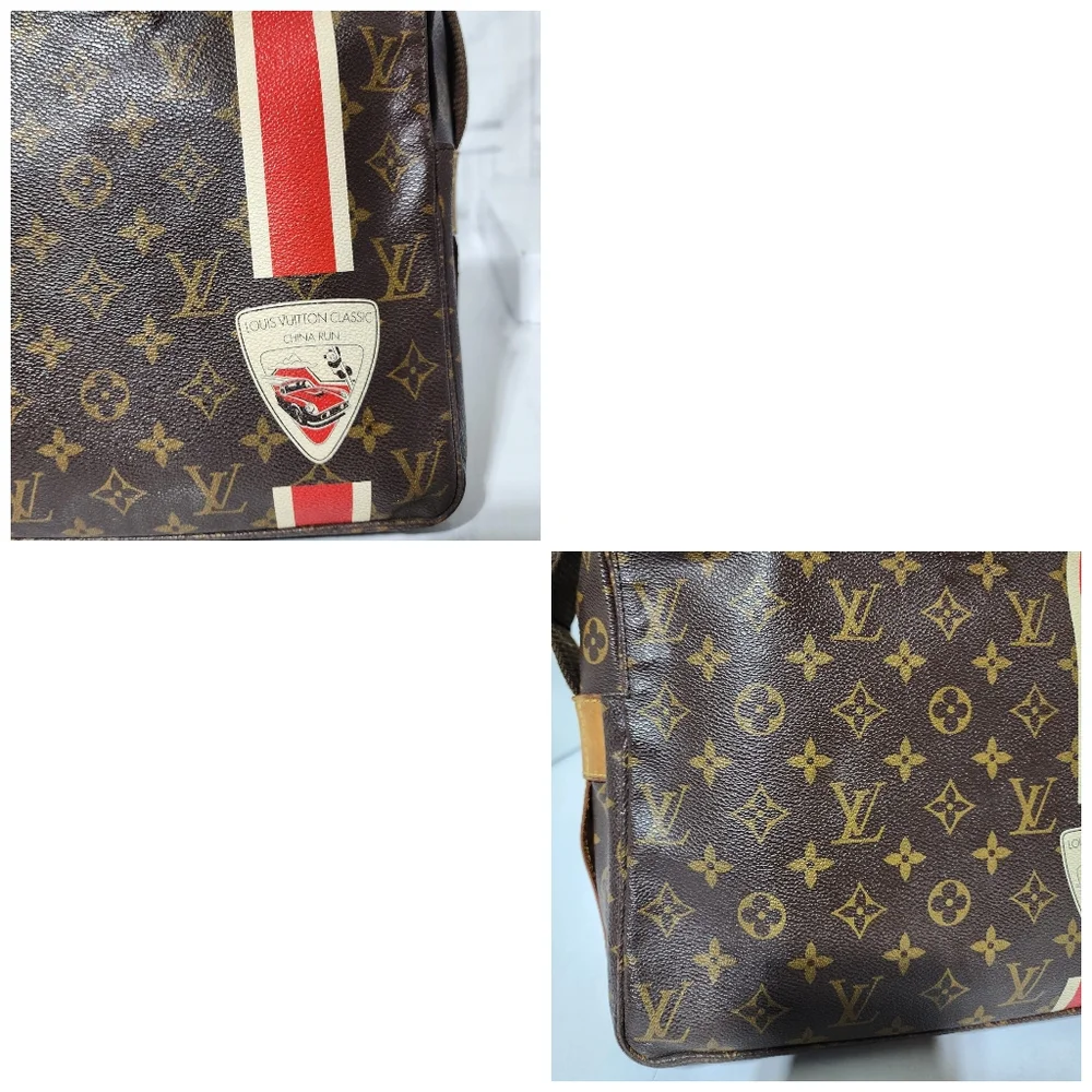 LOUIS VUITTON Monogram Canvas Naviglio Messenger/Crossbody Bag Brown